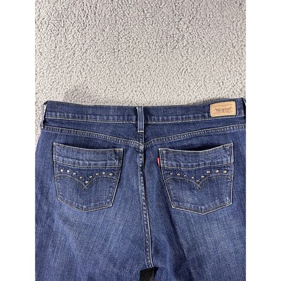 Levis Jeans Women 14 L Embellished Bootcut Blue Denim Pants - Picture 6 of 10